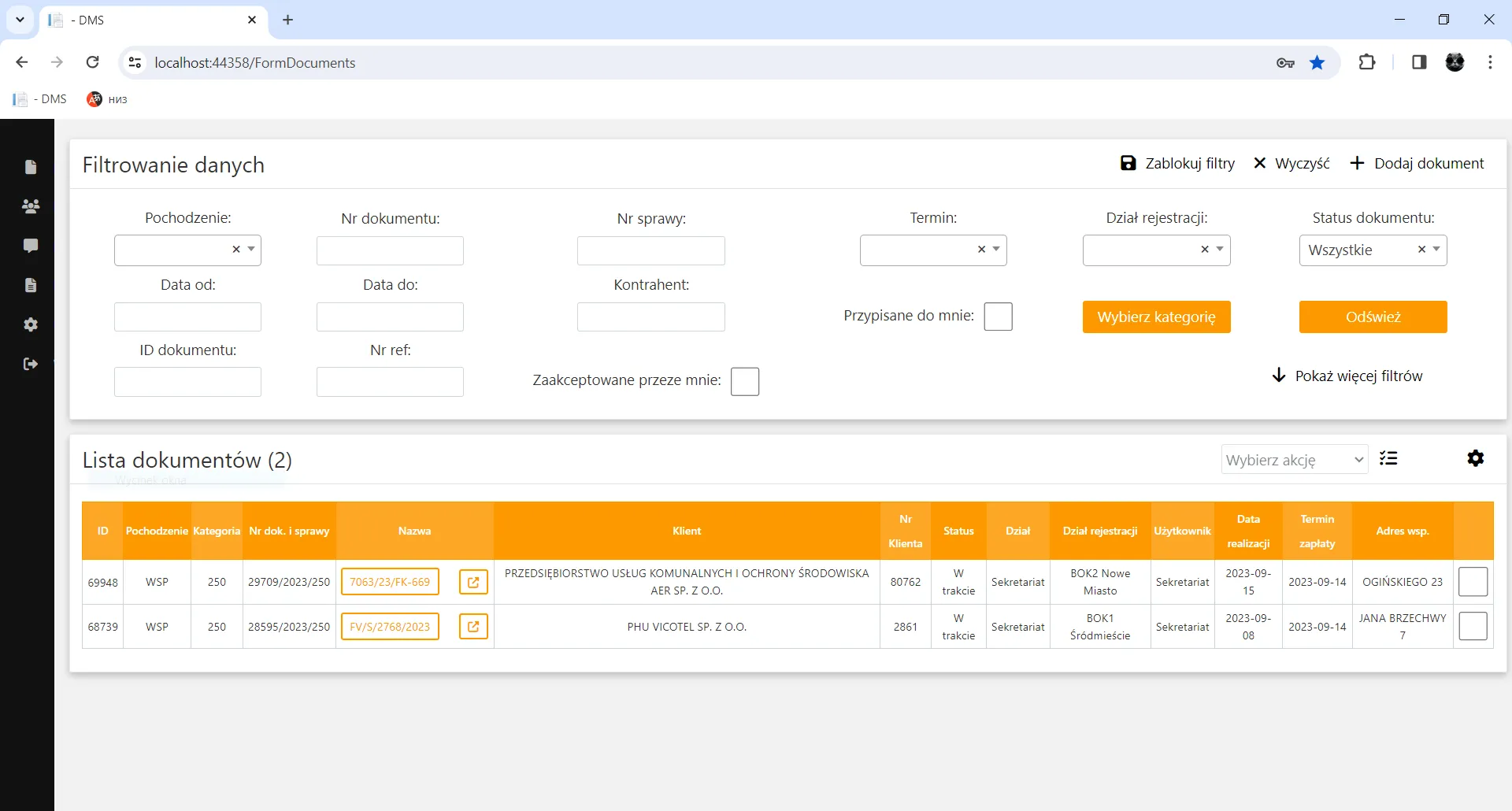 Employee Dashboard with Assigned Docs & Status